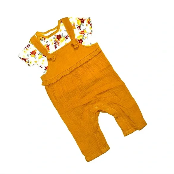 chick pea Bottoms Chickpea Overall And Bodysuit Set Poshmark